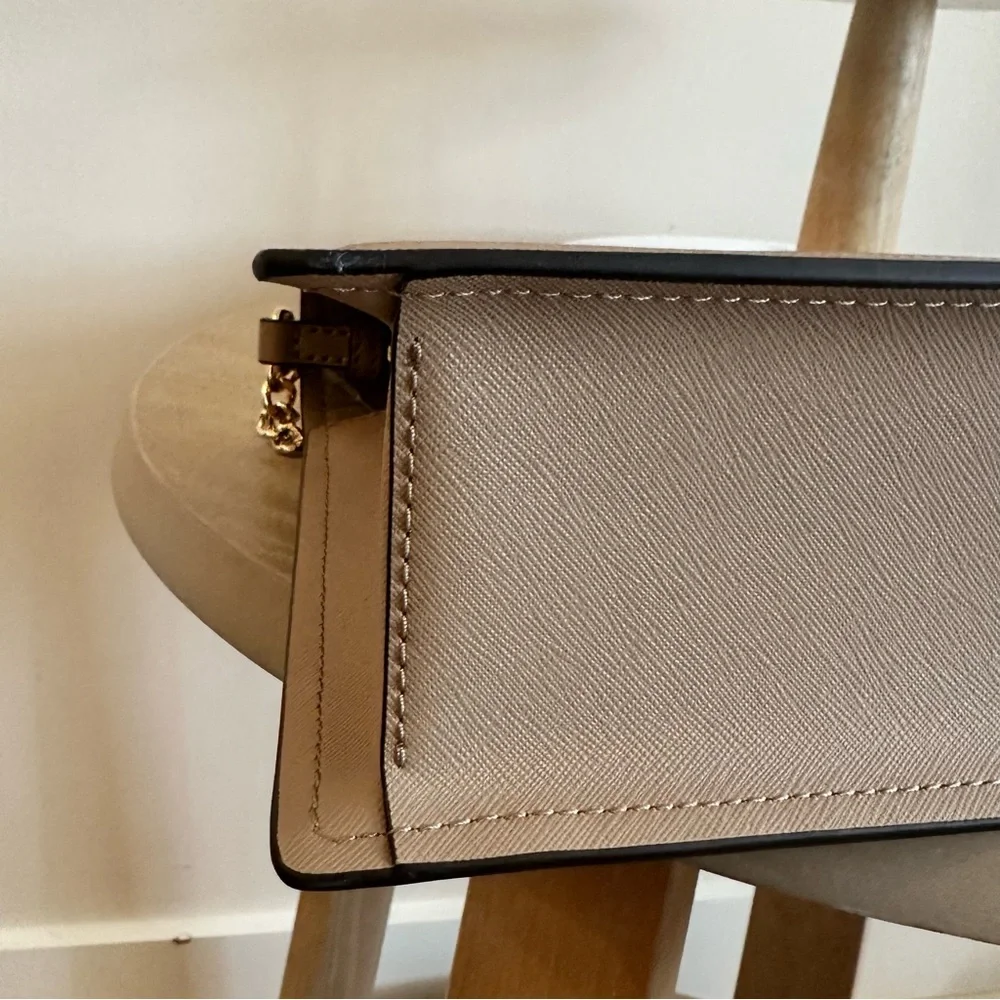 Michael Kors Grace TH Saffiano Leather Satchel Handle & Shoulder Bag MED Tan NWT
